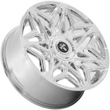 DUB DC274 Anomaly 22x9 5x115/5x120 +38mm Chrome Wheel Rim 22" Inch DC274PX22902038