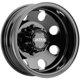 Set of 4-17" Inch Ultra Modular Dually 8x6.5" Gloss Black Wheels Rims 002-7681BK-4