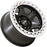 KMC KM238 VI Beadlock 17x9 5x5" -38mm Black/Machined Wheel Rim 17" Inch KM238MD17905038N