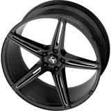 Asanti ABL-22 Alpha 5 22x9 5x112 +32mm Black/Milled Wheel Rim 22" Inch ABL22-22905632BK