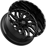TIS 544BM 22x12 8x170 -44mm Black/Milled Wheel Rim 22" Inch 544BM-2228744S