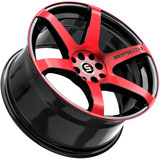 Spec-1 SPT-32 18x9 4x100/4x4.5" +38mm Black/Red Wheel Rim 18" Inch SPT-32189938BMR