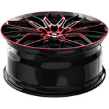 Spec-1 SP-57 17x7.5 5x108/5x4.5" +42mm Black/Red Wheel Rim 17" Inch SP-5717753242BMR