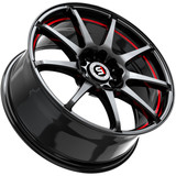 Spec-1 SP-67 17x7 5x112/5x4.5" +42mm Black/Red Wheel Rim 17" Inch SP-671773642GBRL