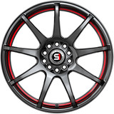Spec-1 SP-67 17x7 5x100/5x4.5" +42mm Black/Red Wheel Rim 17" Inch SP-671772342GBRL
