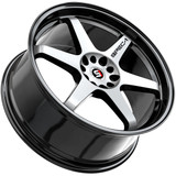 Spec-1 SPT-33 17x8 4x100/4x4.5" +38mm Black/Machined Wheel Rim 17" Inch SPT-33178938BM