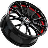 Spec-1 SP-59 18x8 4x100/4x4.5" +38mm Black/Red Undercut Wheel Rim 18" Inch SP-59188938GBRU