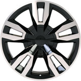 OE Wheels CV40 22x9 6x5.5" +24mm Black/Machined Wheel Rim 22" Inch CV40-22090-6550-24MB