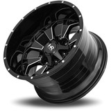 HardRock H711 Devastator 22x10 5x5.5"/5x150 -25 Black/Milled Wheel Rim 22" Inch H711-221097125GBM