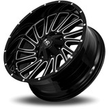 HardRock H708 Overdrive 22x10 8x170 -25mm Black/Milled Wheel Rim 22" Inch H708-221070125GBM
