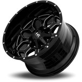 HardRock H712 Indestructible 20x12 8x170 -51mm Black/Milled Wheel Rim 20" Inch H712-201270151GBM