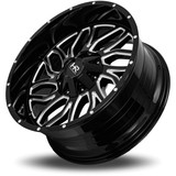 HardRock H707 Destroyer 20x12 8x6.5" -51mm Black/Milled Wheel Rim 20" Inch H707-201281151GBM