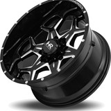 HardRock H507 Reckless Xposed 20x12 5x5" -44mm Black/Milled Wheel Rim 20" Inch H507-201273144BM