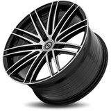 Curva Flow Forged CFF50 20x9 5x115 +15mm Black/Machined Wheel Rim 20" Inch CFF50-20901151571BMF