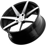 Ravetti M7 22x9 5x115 +15mm Black/Machined Wheel Rim 22" Inch RAV-M7-22964FM