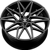 Ravetti M5 22x8.5 5x115 +15mm Black/Milled Wheel Rim 22" Inch RAV-M5-22864BMW