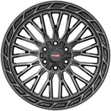 Vortek VRP-502 20x9 5x5"/5x5.5" +12mm Black/Tint Wheel Rim 20" Inch 5022094312BDCDT