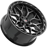 Vortek VRP-504 20x9 5x5"/5x5.5" +12mm Black/Tint Wheel Rim 20" Inch 5042094312BDCDT