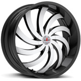 Ignite G04 Flame 22x8.5 5x4.5"/5x120 +35mm Black/Machined Wheel Rim 22" Inch G0428550135GBM