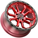 Vision 405 Korupt 17x9 5x150 +12mm Red Wheel Rim 17" Inch 405-7950GRGBL12