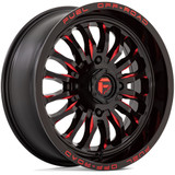 Fuel UTV D822 Arc 24x7 4x137 +13mm Black/Red Wheel Rim 24" Inch D8222470A644