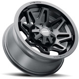 Vision UTV 416 Seven 12x8 4x110 -10.2mm Matte Black Wheel Rim 12" Inch 416-128110MB4