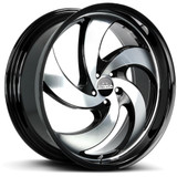 Strada C05 Retro 5 22x9 5x115 +15mm Black/Machined Wheel Rim 22" Inch C05251515GBM