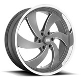 US Mags U133 Desperado 6 24x10 6x5.5" +25mm Gunmetal Wheel Rim 24" Inch U133240077+25L