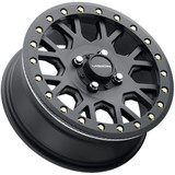 Vision UTV GV8 Invader Beadlock 15x6 4x136 +38mm Satin Black Wheel Rim 15" Inch GV8BLB156136SB48NCC