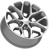 Performance Replicas PR176 Snowflake 26x10 6x5.5 +24 Gunmetal Wheel Rim 26 Inch 176GM-2615824