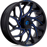 Fuel UTV D778 Runner 18x7 4x137 +13mm Black/Blue Wheel Rim 18" Inch D7781870A644