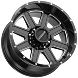 Raceline 940M Hostage 22x12 5x150 -44mm Black/Milled Wheel Rim 22" Inch 940M-22251-44