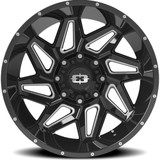 Vision 361 Spyder 20x10 8x6.5" -25mm Black/Milled Wheel Rim 20" Inch 361-20081GBMS-25
