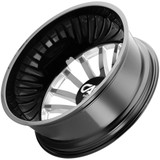 (Set of 6) 22" Inch Cali 9110D Summit Dually 8x6.5" Black/Milled Wheels Rims 9110D-22881BM121-6