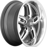 (Set of 4) Staggered-US Mags U129 C-Ten 20" 5x5" +7mm Gunmetal Wheels Rims U12920857350-U12920007355