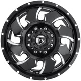 (Set of 6) 20" Inch Fuel D574 Cleaver Dually 8x200 Black/Milled Wheels Rims D57420829235-6