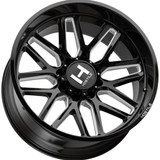 Hostile H120 Vulcan 24x14 8x6.5" -76mm Black/Milled Wheel Rim 24" Inch H120-2414816545B