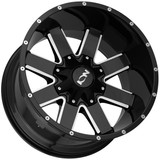 Ion 141 20x9 6x135/6x5.5" +15mm Black/Milled Wheel Rim 20" Inch 141-2937M15