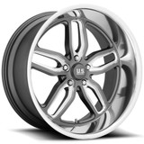 (Set of 4) Staggered-US Mags U129 CTEN 22x8.5,22x10.5 5x5" Gunmetal Wheels Rims U12922857347-U12922057357