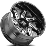 Vision 361 Spyder 22x12 5x5" -51mm Black/Milled Wheel Rim 22" Inch 361-22273GBMS-51
