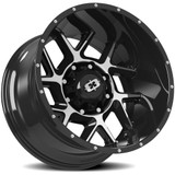 Vision 360 Sliver 24x12 8x170 -51mm Black/Machined Wheel Rim 24" Inch 360-24270GBMF-51