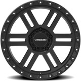 Vision 354 Manx 2 17x9 5x4.5" +12mm Satin Black Wheel Rim 17" Inch 354-7965SB12
