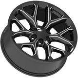 Strada Replicas R176 Snowflake 26x10 6x5.5 +31mm Black/Milled Wheel Rim 26 Inch R176-663931GBML