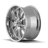 (Set of 4) Staggered Ridler 650 F:17x7,R:17x8 5x4.75" +0mm Chrome Wheels Rims 650-7761C-650-7861C