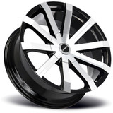 Strada S50 Gabbia 20x8.5 6x135/6x5.5" +30mm Black/Machined Wheel Rim 20" Inch S50060730GBM