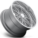 (Set of 4) Staggered US Mags U111 Rambler 20" 5x4.75" Gunmetal Wheels Rims U11120806145-U11120956152