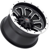 Vision UTV 548 Commander 12x7 4x110 +2.5mm Black/Machined Wheel Rim 12" Inch 548-127110MBMF4