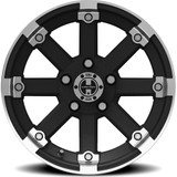 Vision UTV 393 Lockout 14x7 5x4.5" +2.5mm Black/Machined Wheel Rim 14" Inch 393-147545MBML4