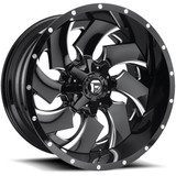 Fuel D574 Cleaver 20x9 8x6.5" +1mm Black/Milled Wheel Rim 20" Inch D57420908250