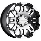 Vision 375 Warrior 17x8.5 6x135 +25mm Black/Machined Wheel Rim 17" Inch 375H7836GBMF25